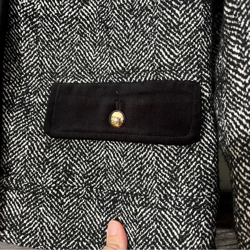 Talbots Boucle Herringbone Jacket Woven in Italy Women's MP Career Mob Wife - Picture 4 of 13